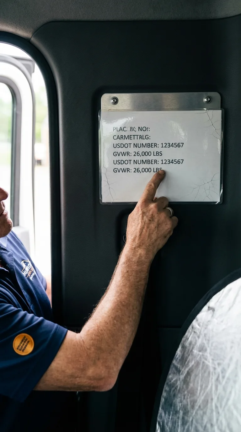 USDOT licensing placard verification in Hornell